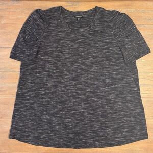 Lane Bryant Charcoal and Black Knit Top